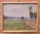 Karl Cartier 1855-1925 Paysage Campagne. Peinture Huile Sur Panneau Bois Xlx°
