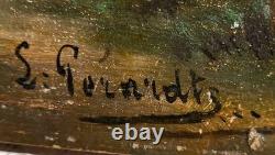 LAMBERT GERARDTS. Moutons au Pâturage. 2 Peintures huile sur panneau de bois