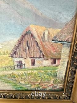 LOUIS DUPUY Eugène GALIEN-LALOUE (1854-1941) huile paysage sur planche bois