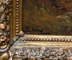 L. Voigt- Soir Sur Eisack Huile Bois Tableau Avec Dédicace Erich Thomaschewski