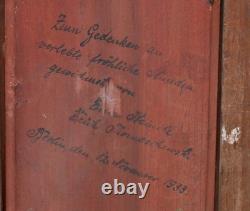 L. Voigt- Soir Sur Eisack Huile Bois Tableau Avec Dédicace Erich Thomaschewski