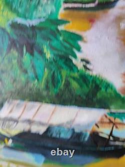 L' asie, le Viet nam. Superbe huile