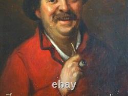 L'aude Des Peintres-frédéric Astruc, (auto-) Portrait D'homme À La Pipe-1885