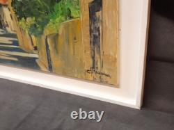 La Sauvetat 63 Puy-de-Dôme Auvergne Huile sur bois par C. Reverdeau 42,5 × 56 cm