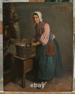 La laveuse Franz MEERTS (1836-1896), Belgique, petit métier