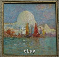 Le Bosphore, DAGNAC-RIVIERE Charles, huile sur bois, fin XIXe