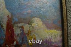 Le Bosphore, DAGNAC-RIVIERE Charles, huile sur bois, fin XIXe