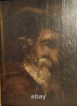 Le Juif Errant ou Portrait d'un Mousquetaire Huile Sur Bois Encadrée