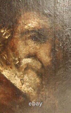 Le Juif Errant ou Portrait d'un Mousquetaire Huile Sur Bois Encadrée