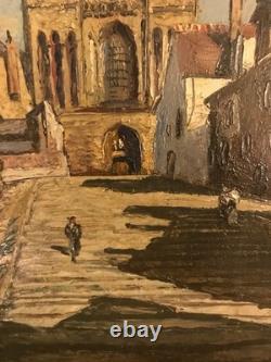 Léon Auguste Derruau (1888-1984) H. Sur panneau, signée 40 Angers La Cathédrale