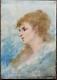 Léon-lucien Goupil 1834-1891 Huile Sur Bois Signée Portrait De Femme -xix