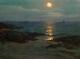 Lionel Walden Tableau Huile Marine Peintre Américain Bretagne Nocturne Bateaux