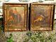 Lot 2 Belles Huiles Sur Panneau Gericault 1791 Encadrement Bois Dore