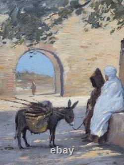 Louis AUDOUIN 1883-1968 Orientalisme Peinture huile sur panneau de bois signée
