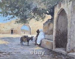 Louis AUDOUIN 1883-1968 Orientalisme Peinture huile sur panneau de bois signée