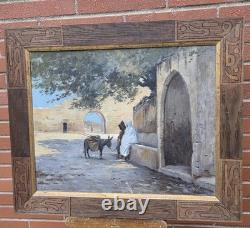Louis AUDOUIN 1883-1968 Orientalisme Peinture huile sur panneau de bois signée