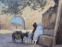 Louis AUDOUIN 1883-1968 Orientalisme Peinture huile sur panneau de bois signée