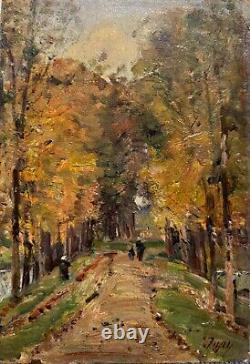 Louis Aimé Japy (1840-1916) Promenade Dans Les Bois Impressionniste tableau