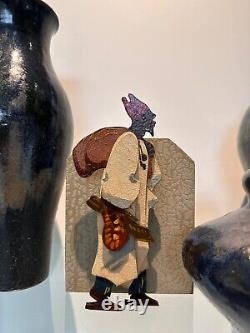 MARQUES Guilherme d'Oliveira (1887-1960) -SCULPTURE BOIS PEINT-AFRICANISME TBON