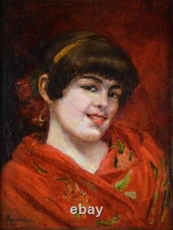 Madrazo. École Espagnole vers 1900. Portrait de femme