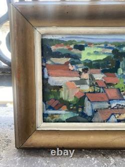 Magnifique Huile Sur panneau De Bois Des Années 40. Format 24x15 Cm