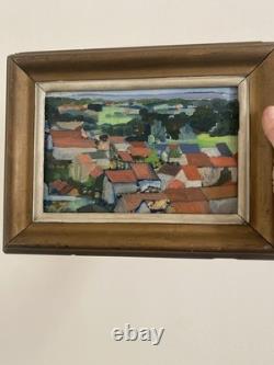 Magnifique Huile Sur panneau De Bois Des Années 40. Format 24x15 Cm