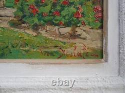 Maison jardin fleuri ensoleillé. Yvon DIEULAFE (1903-1990). Saint Gilles croix vie