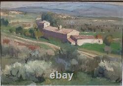 Marcel BACH Bordeaux 1879-1950 Un hameau en Provence