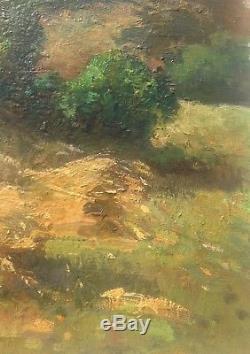 Marcel Parturier, Fenaison, huile sur bois, 57 x 50 cm