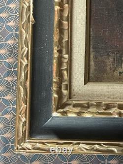 Marcel Pouget (1923-1985) Huile sur panneau de bois Signée Portrait 1943