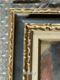 Marcel Pouget (1923-1985) Huile sur panneau de bois Signée Portrait 1943