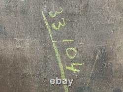 Marcel Pouget (1923-1985) Huile sur panneau de bois Signée Portrait 1943