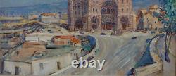 Marseille 1930 La Major & La Joliette. Grand & Lumineux Tableau Impressionniste