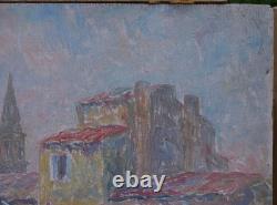 Martigues. Henri AURRENS (1873-1934). Barques amarrées. Provence, Marseille