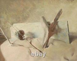 Mary STAFFORD peintre anglais américain tableau nature morte bois flotté plage