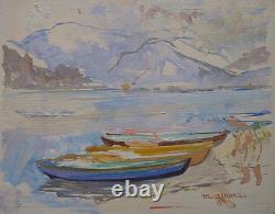 Maud GERARD (1915-2013) Huile sur bois 19x24cm 1948 École belge Impressionnisme