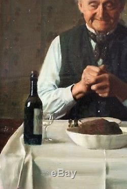 Max BARASCUTS, Portrait, homme, nature morte, tableau, peinture, hammershoi
