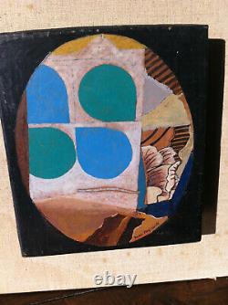 Max Papart 1911-1994 cubiste huile originale sur panneau signée contresignée