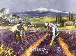Michel Christophe Peinture Huile Sur Toile Et Cadre Bois Doré