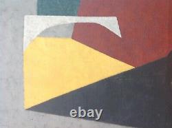 NUMA WALTER RICKENBACHER (1902-1973) Rare Huile HST 58 Constructivisme Cubisme