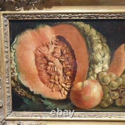 Nature morte aux fruits Huile sur panneau XIXème