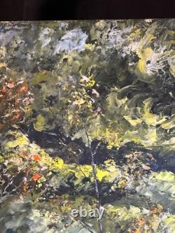 Néo-Impressionniste XXè Monogrammé AY HSP Paysage de sous bois 1970