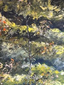 Néo-Impressionniste XXè Monogrammé AY HSP Paysage de sous bois 1970