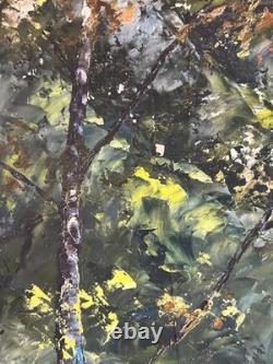 Néo-Impressionniste XXè Monogrammé AY HSP Paysage de sous bois 1970