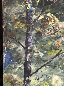 Néo-Impressionniste XXè Monogrammé AY HSP Paysage de sous bois 1970