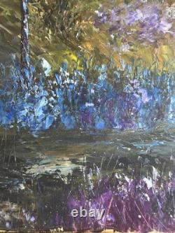 Néo-Impressionniste XXè Monogrammé AY HSP Paysage de sous bois 1970