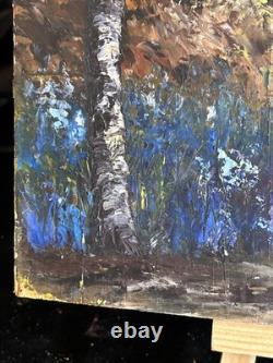 Néo-Impressionniste XXè Monogrammé AY HSP Paysage de sous bois 1970