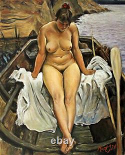 Nude In A Boat