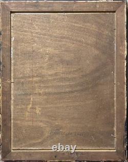 Nude Women Scene Bathing, Hand Made Antique Oil Painting 1950 Signed, Framed