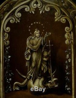 Oil on panel 17th century peinture panneau 17eme Haute Epoque Vierge Christ Mary